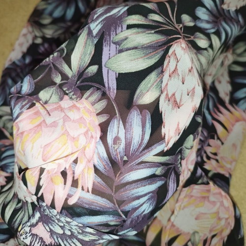 H&M Long Floral Skirt like new, pink and turquoise