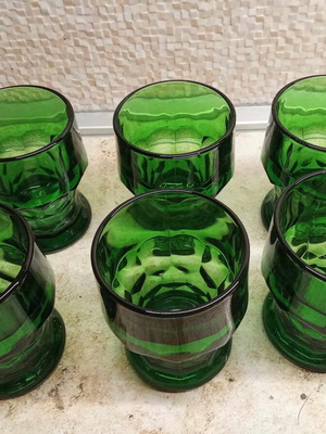 Vintage crystal glasses new, set of 6