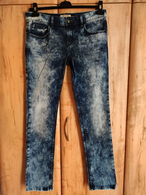 Aggressive Vintage Culture Jeans used, blue acid wash tie dye, size 30