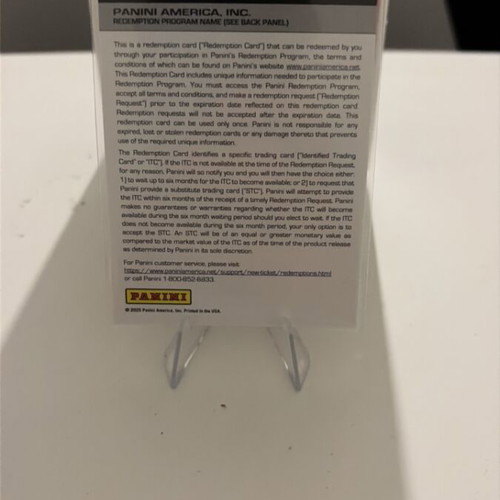 Nikos Zisis Redemption Auto Panini Contenders new