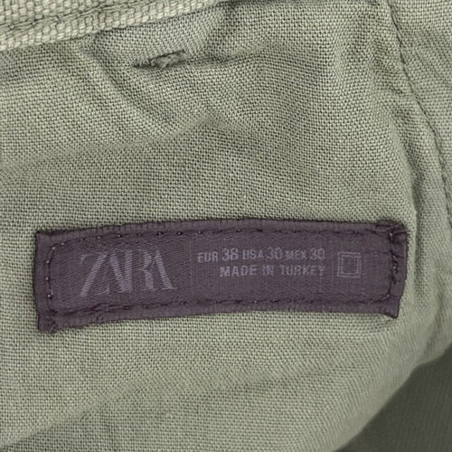 Zara men's bermuda shorts, green