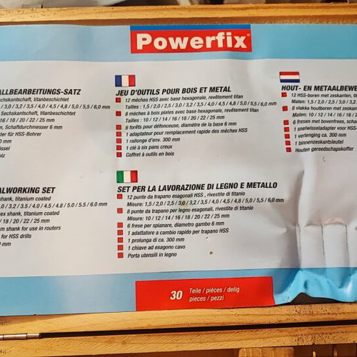 Powerfix drill bit set 30 pieces for wood and metal new