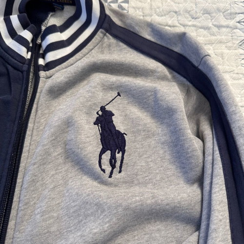 Ralph Lauren jacket used, gray and blue, fits small