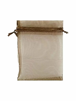 Fabric gift pouch new 17.5 x 12.5 cm brown