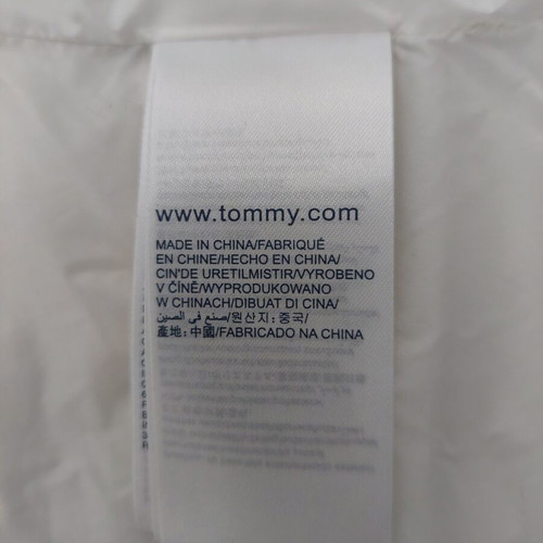 Tommy Hilfiger women's lightweight down jacket, white multicolor, size S