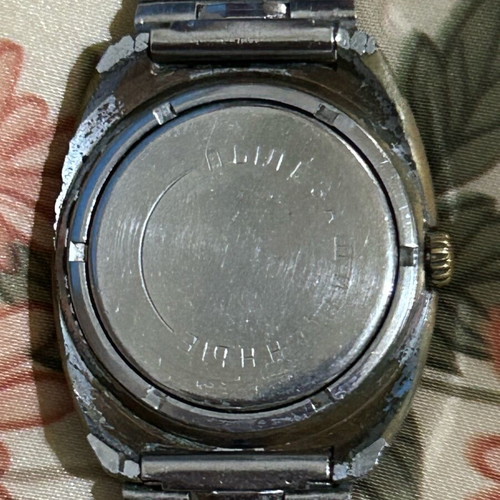Chaika mechanical wind-up Soviet watch used, silver