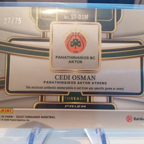 Panini Select 2025-2026 Cedi Osman Patch new