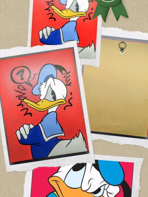 Donald Duck Canvas Print Disney Store like new