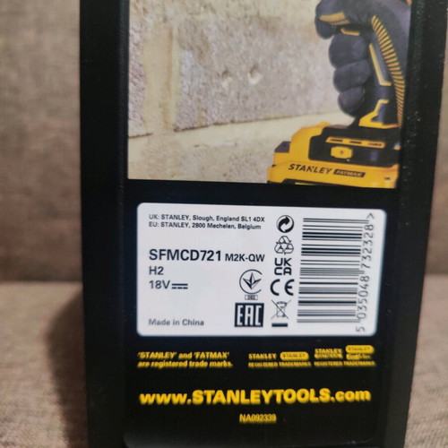 Stanley Fatmax V20 Brushless 18V hammer drill new with 2x4.0Ah batteries