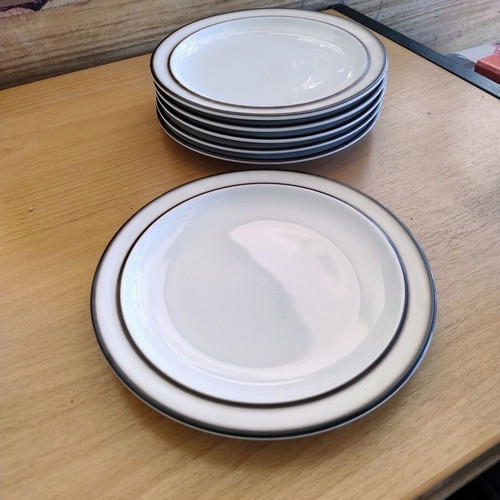 Thomas Germany set of six porcelain fruit plates, vintage mid century