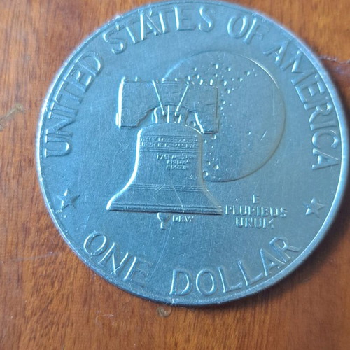 One Dollar 1776-1976 Eisenhower Liberty Bell Moon Coin used