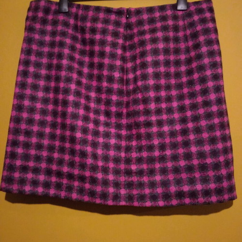 Laura Ashley skirt 100% British wool new, size UK/20, pink multicolor