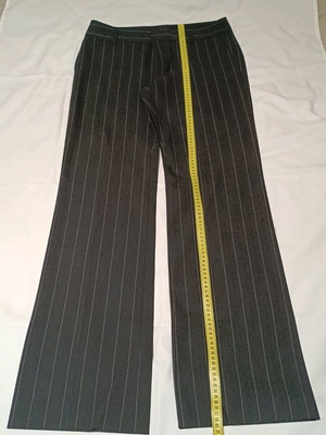 Zara pants like new with stripes, size L 40 12, black