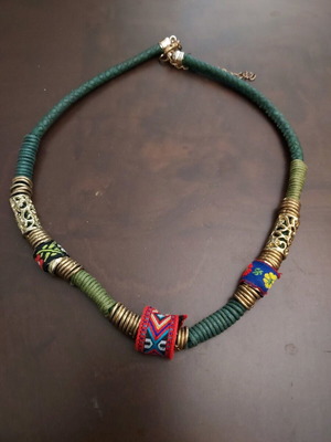 Necklace used in green color