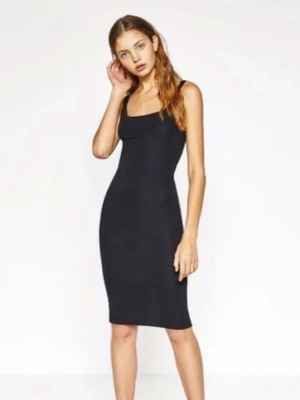 Zara Trafaluc midi dress black like new, size Small