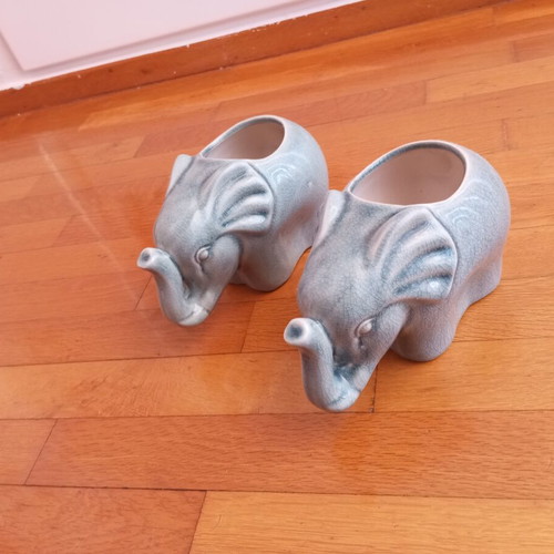 Table decor elephants like new, set of 2