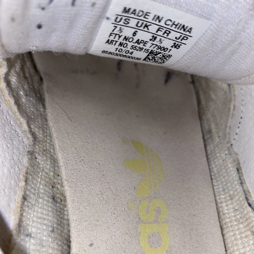 Adidas athletic shoes used, size 39, black and white