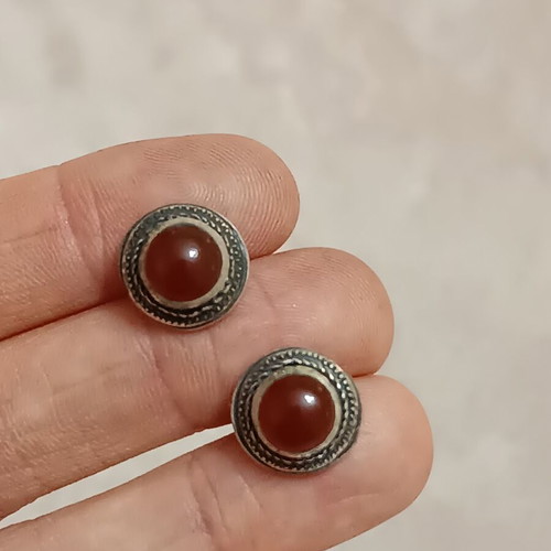 Silver 925 earrings with semi-precious stone like new