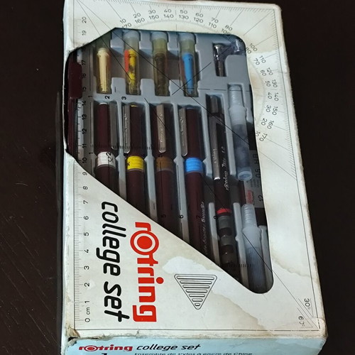 rOtring College Set technical drawing pens new
