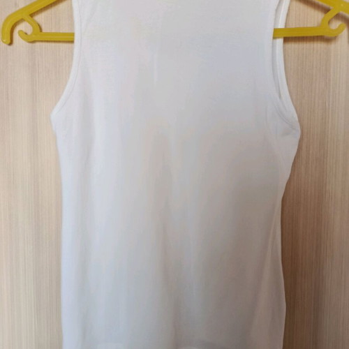 Helios sleeveless blouse S like new, white with rhinestones