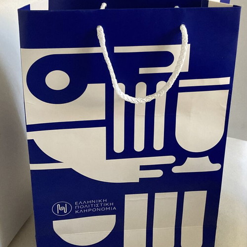 Hellenic Heritage collectible semi-rigid cardboard shopping bag like new