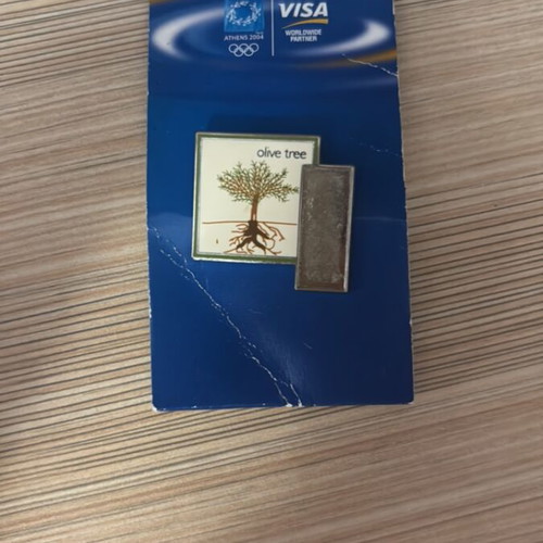 Olympics 2004 pin used, missing a piece