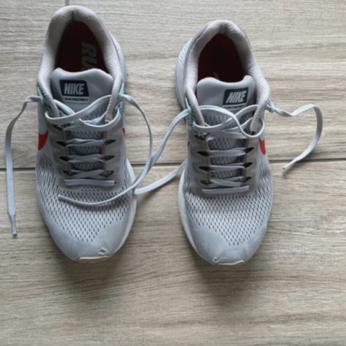Nike Air Zoom Structure 21 athletic shoes used, grey, size 38