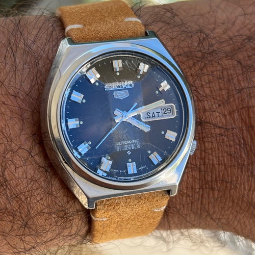 Vintage Seiko 5 wristwatch used, automatic, 1970s