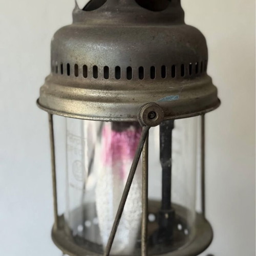 Vintage Lux Petromax German brass oil lamp used