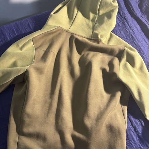 Nike Tech Fleece green used, size large, rare jacket with small hole