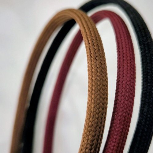 Fabric headbands new, set of three brown, red, burgundy