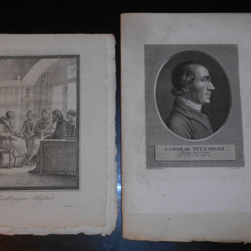 Books by Heinrich Bullinger and Johann Conrad Pfenninger used, 19th century