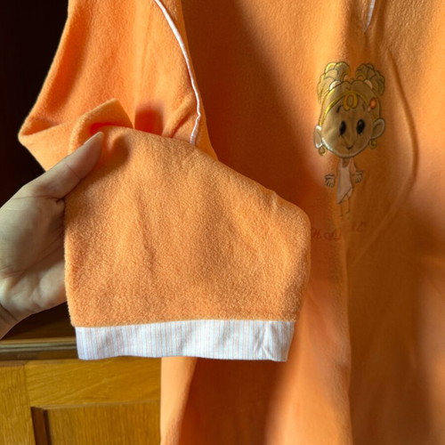 Orange fleece pajamas set new, size XXXL