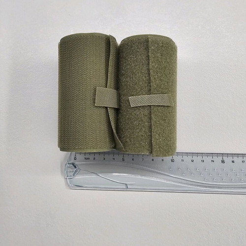 Velcro tape one meter in khaki and black, new