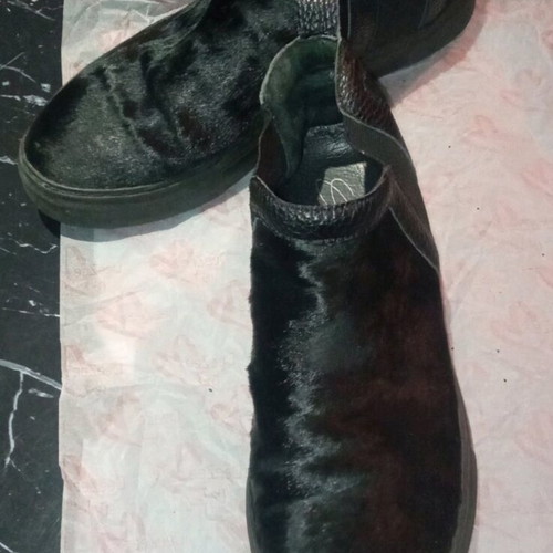 Pony leather ankle boots black size 40 like new