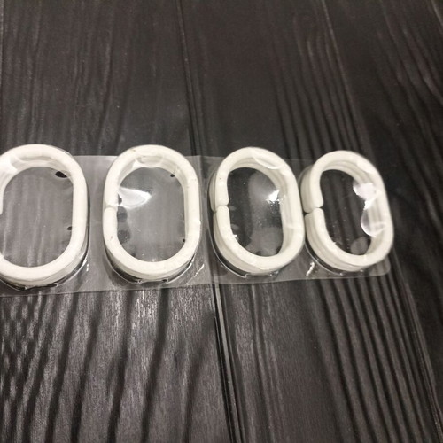 Set of 12 C-type plastic shower curtain rings