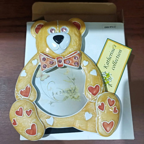 Catherine's Collection bear photo frame new with enamel and crystals