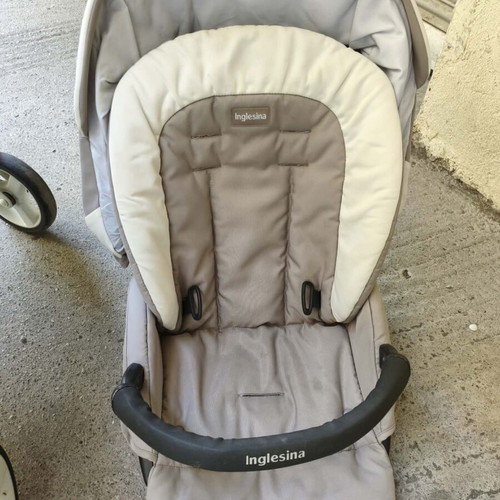 Inglesina Trilogy stroller used with footmuff and bag