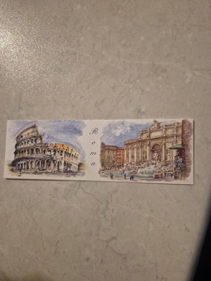 Artistic Bookmark Rome – Colosseum and Fontana di Trevi new