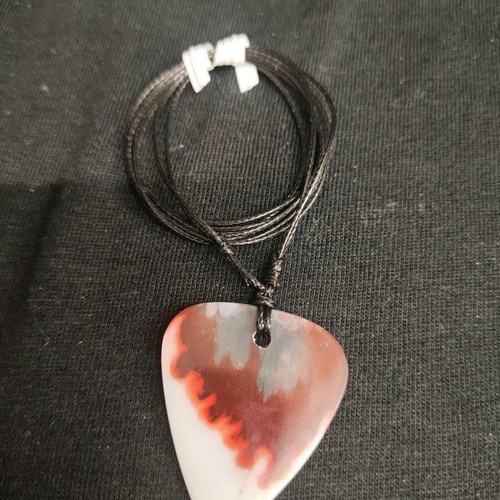 Handmade guitar pick necklace made of resin
