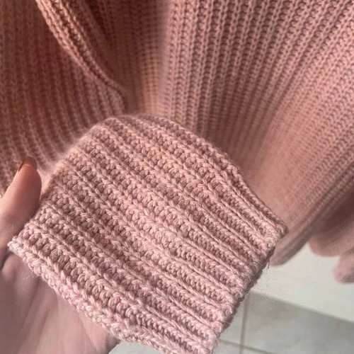 Bundle of 2 knitted women's sweaters beige/grey and dusty pink like new, size S
