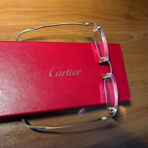 Cartier 18k eyewear like new, gold unisex glasses