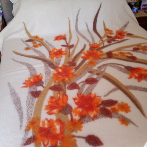Wool Blanket like new, 210x240 cm, warm with nice design
