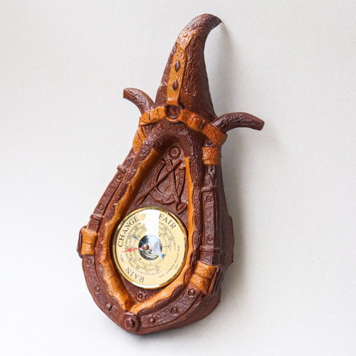 Vintage Tissot wall barometer with western saddle design like new