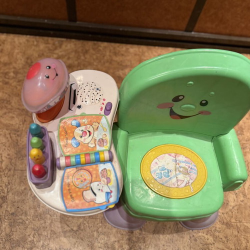 Fisher-Price activity chair used with interactive play table