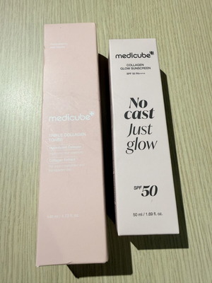 Medicube Triple Collagen πακέτο με τόνερ και αντηλιακό SPF 50