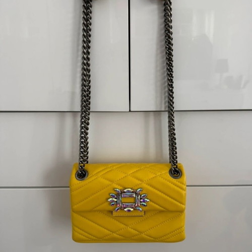 Kurt Geiger women's bag, yellow with jewel detail