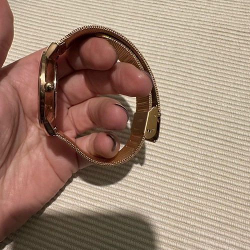 Skagen 331XLRLB women's rose gold watch with black dial