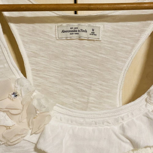 Abercrombie & Fitch sleeveless blouse like new, organic cotton, white