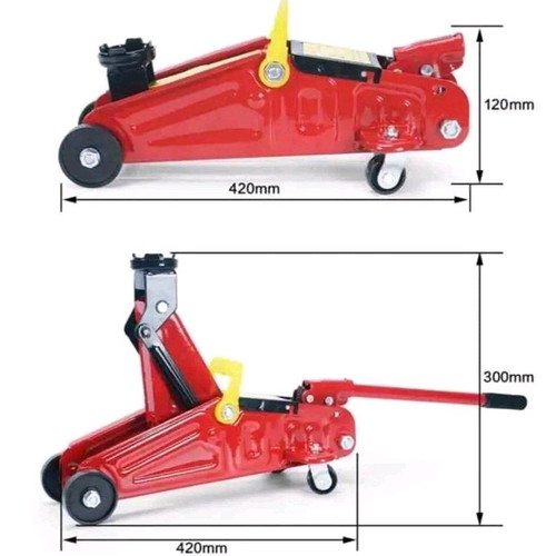 Hydraulic trolley jack new with 34cm lift and 2-ton load capacity